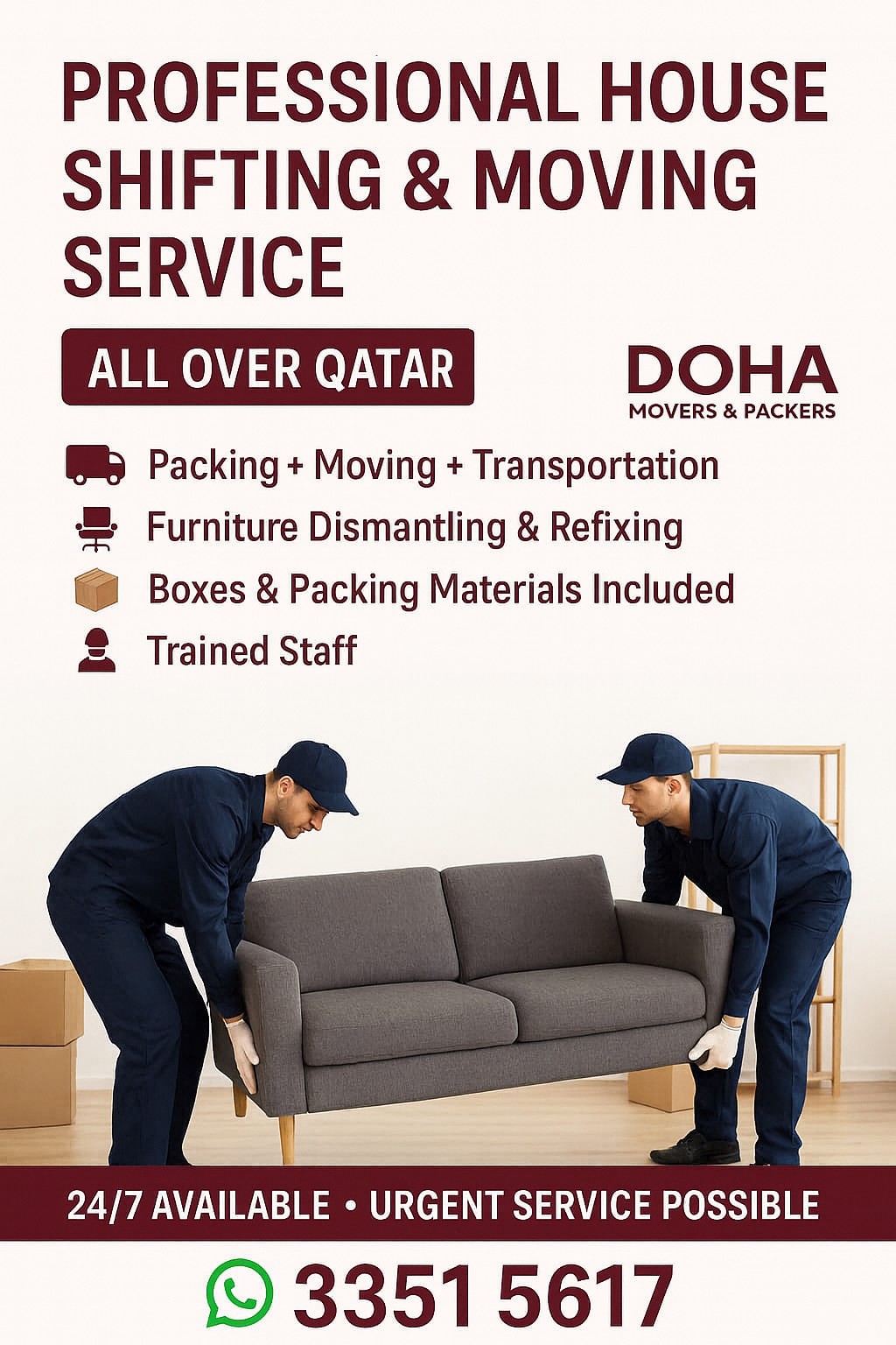 Doha Mover's & Maintenance Service's 24/7 - الأعمال السابقة 2